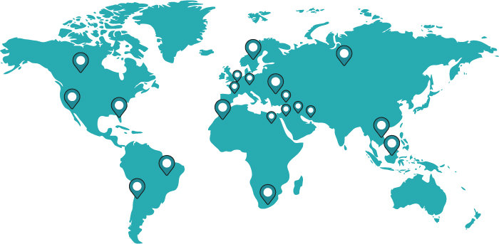 Landkaart Wereld - Looks Clinics